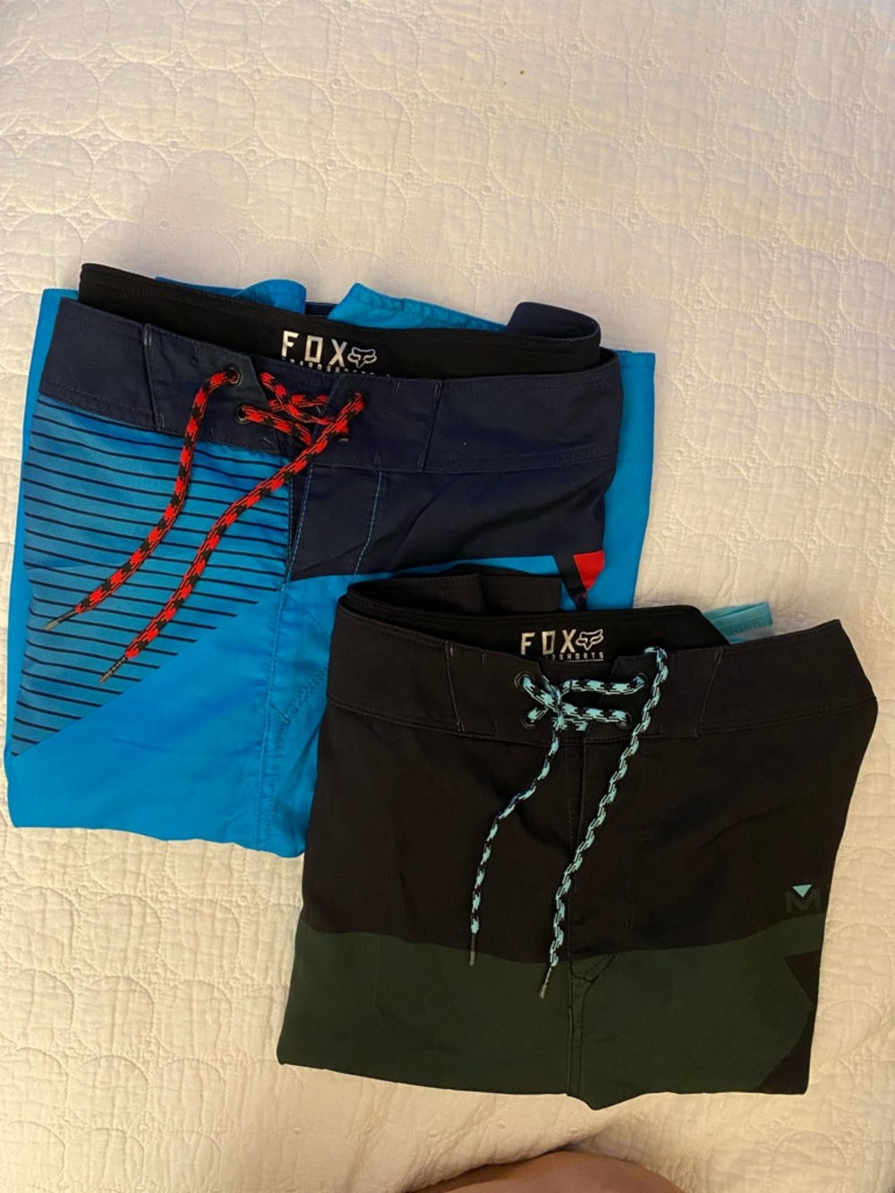 Fox Men Blue & Black Boardshorts - Set of 2